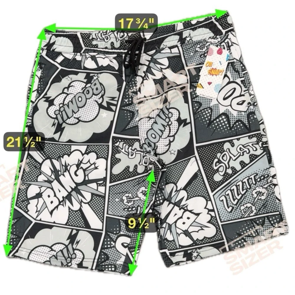 Oh Snap!‎ by Drill Men's Comic Print Shorts Size Large NWT